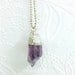 Amethyst Purple Crystal Necklace, Soldered Crystal Pendulum, New Age Gypsy Style Necklace, Spiritual Necklace, Rough Cut Amethyst Stone