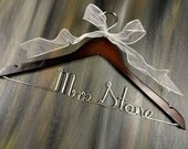 Personalized Wire Hangers Bridal Accessories Wedding Dress Hangers Personalized Bridal Hangers Bride Coat Hanger Bridal Photo Props
