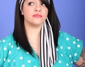 Versatile Vintage Scarf- Blackstripe