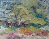 Art Original Oil Painting Plein Air Landscape Tree Canada " The Apple Tree In August " 16" x 20"