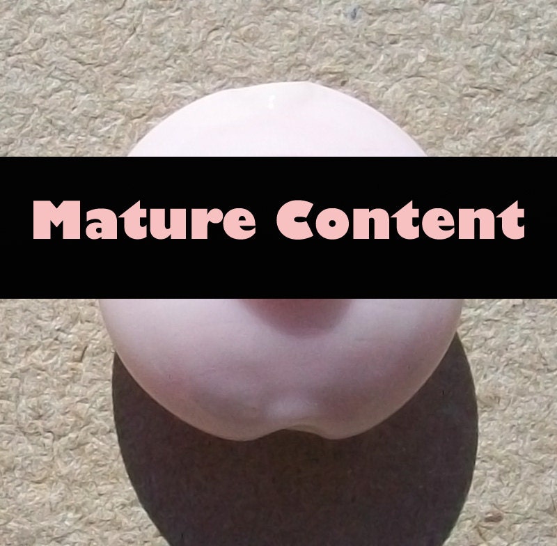 Mature- Boobie- DD cup - handmade lampwork bead- breast cancer awareness large  focal breast bead in pink