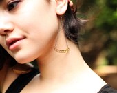 Scallop cast Lace Earrings black silver and gold