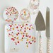Japanese Lantern Flower Toasting Flutes, Ring Dish, Cake Plate and Cake Cutters - 6 Piece Customized Wedding Reception Collection