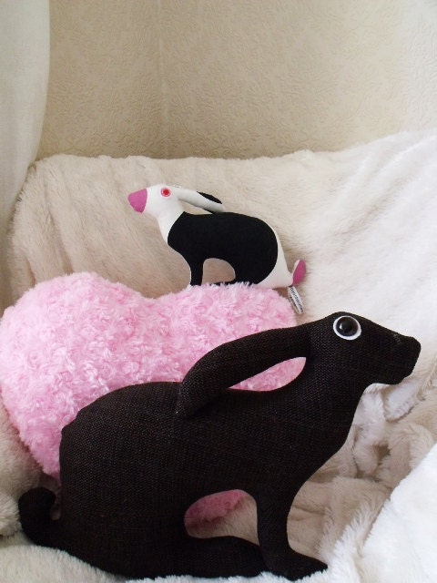 RESERVED Mother Hare Adventure and her leveret Slipper who like to see what the picnic blankets in the meadows are offering up