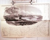 Vintage 9 Piece Virginia Map - 1970s Reproduction of 1859 Extra Large Wall Map