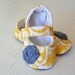 maryjane baby girl shoes toddler newborn velcro strap booties Yellow White Navy Flower slippers SWAG shower gift