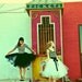 Striped Party Dress with Tulle Skirt - Cirque by Ouma
