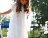 Romantic and vintage FLOWER GIRL DRESS custom color and size wedding bridesmaid party