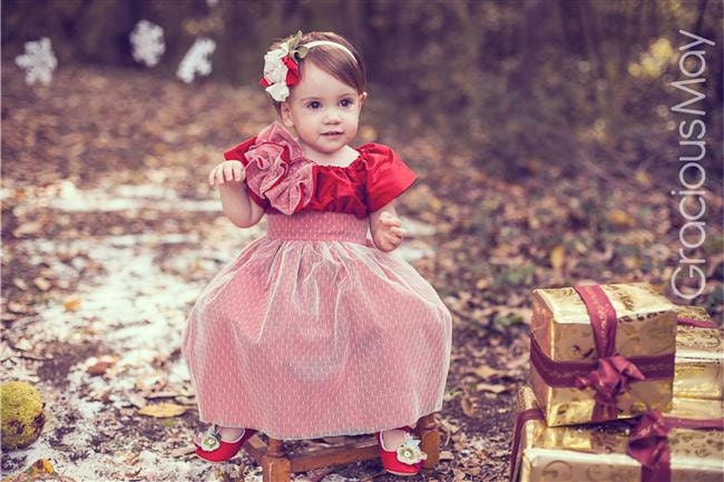 Confetti Shoes in Cherry - Christmas baby ad toddler girl Mary Jane 