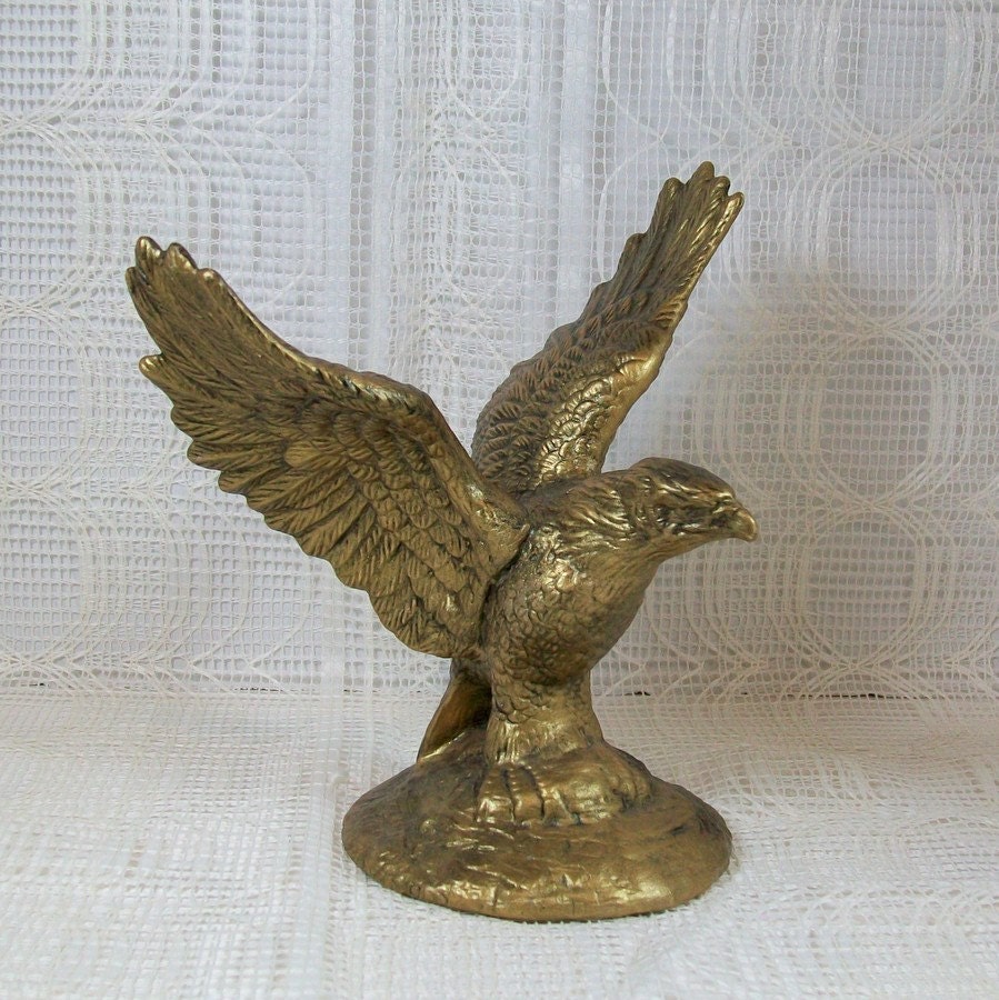 Gold Ceramic Eagle, Handcrafted