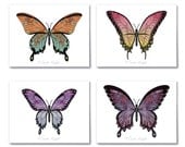 fantasy art butterflies variety pack, set of 12 blank greeting cards, swallowtails
