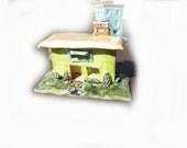 Handmade Ceramic Miniature Cottage House hand sculpted stoneware