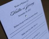 Marriage Advice for the Bride and Groom, Bridal Shower Game / Wedding Ad-Lib - Set of 25
