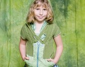Girl's Green Hoodie Sweater Vest