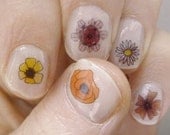 wild flower nail transfers
