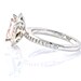 14K Princess Morganite Diamond Engagement Ring Morganite Ring Diamond Halo Custom Bridal Jewelry