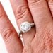 14K Moissanite Engagement Ring Diamond Halo Moissanite Ring Lab Diamond Alternative Conflict Free Custom