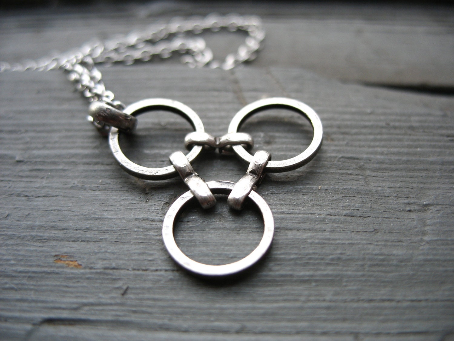 Molecule Necklace, Handmade Oxidized Silver Necklace, Silver Necklace, Handmade Metalwork Silver Molecule Necklace, FREE Shipping