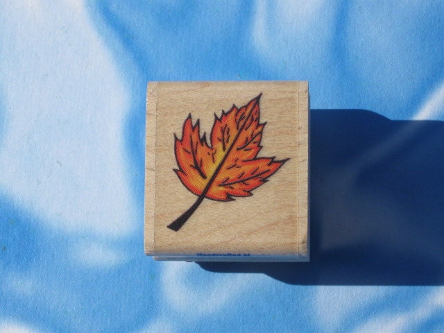 leaf rubber stamp