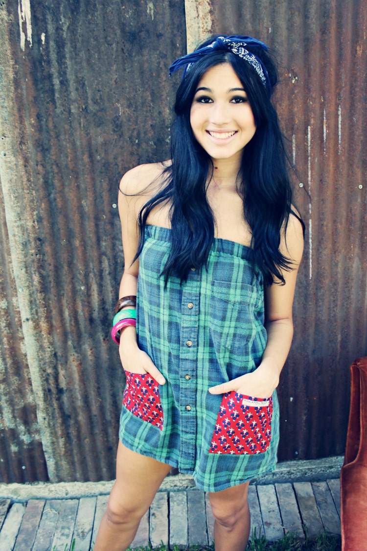 Custom Made For You. Poor Pitiful Pearl Flannel Tube Dress/ Skirt
