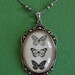 Three Butterflies Necklace, pendant on chain
