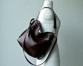 PETITE HOBO PACK  'three in one' - leather backpack - int zip pocket - choose your colors and finishes