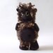 Herrietta Little Big Foot Needle Felted Curly Wool Felt Monster