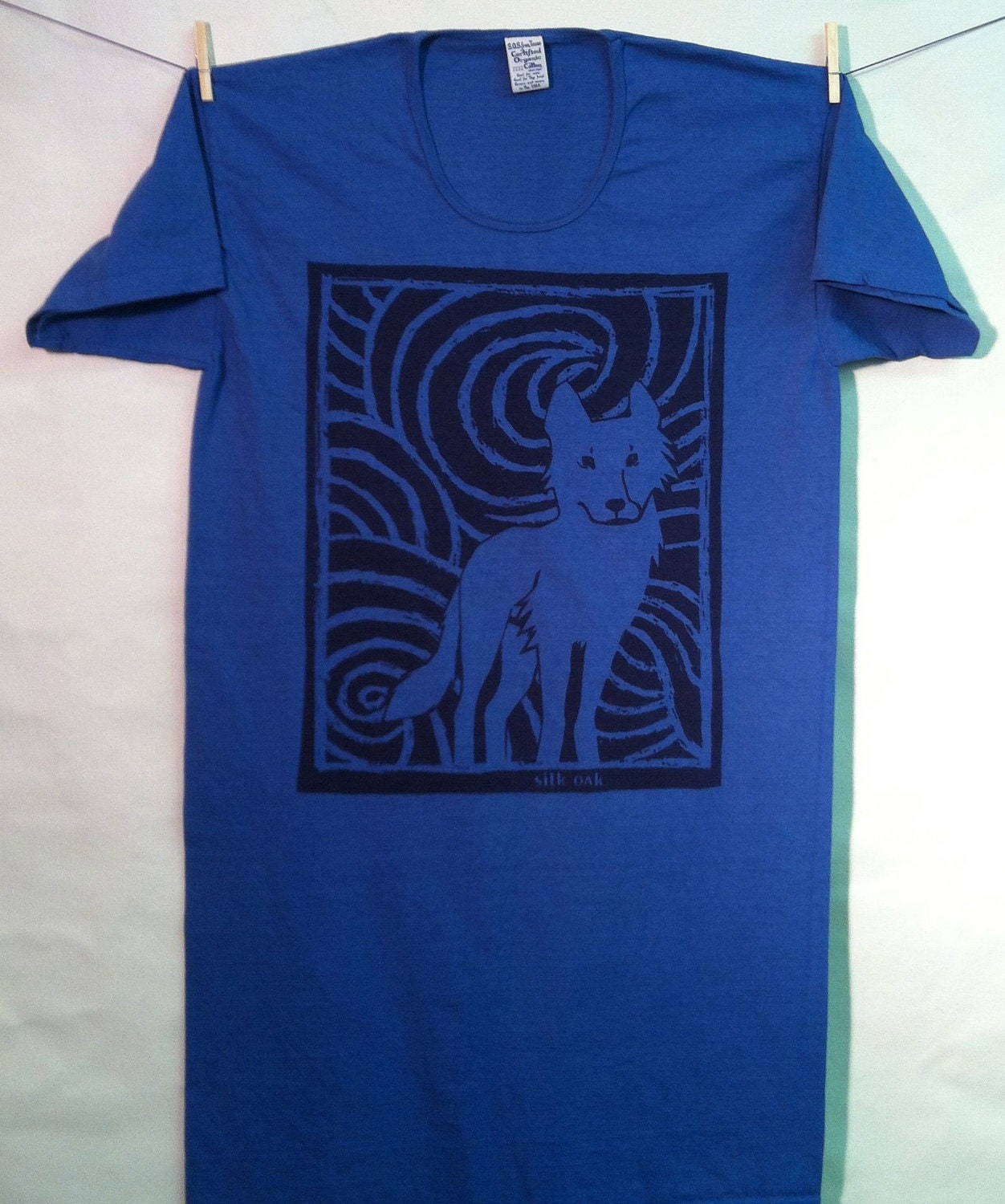 Organic Lone Wolf Midnight Blue Nightshirt