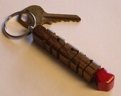 Lauro Preto Wood Name - HeartFob Keychain - Carved to Order