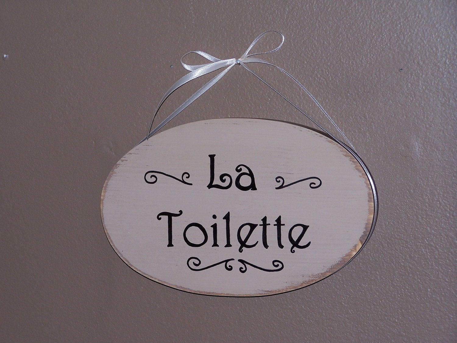 Home Decor Wood Sign, French Country, Shabby Cottage Chic Signage, Custom La Toilette Plaque, Wall Hanging, Color Choice