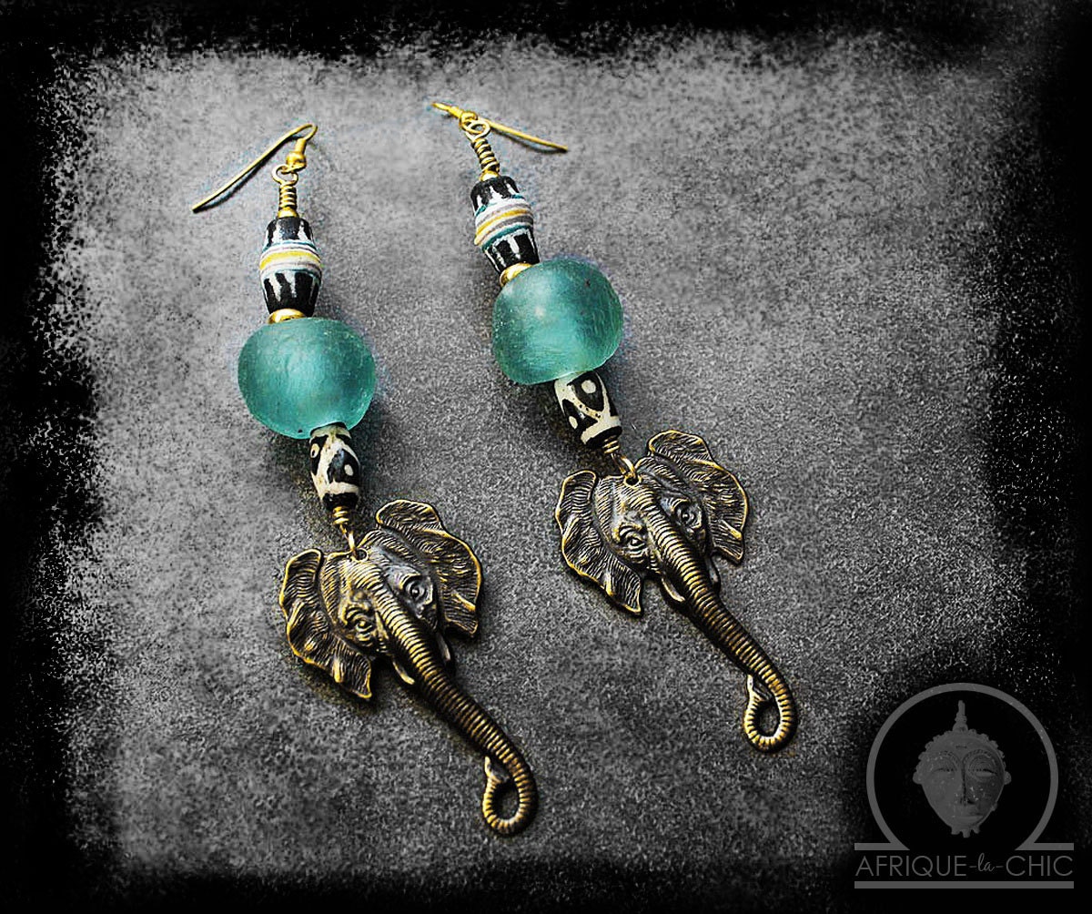 The life of an African Elephant Earrings