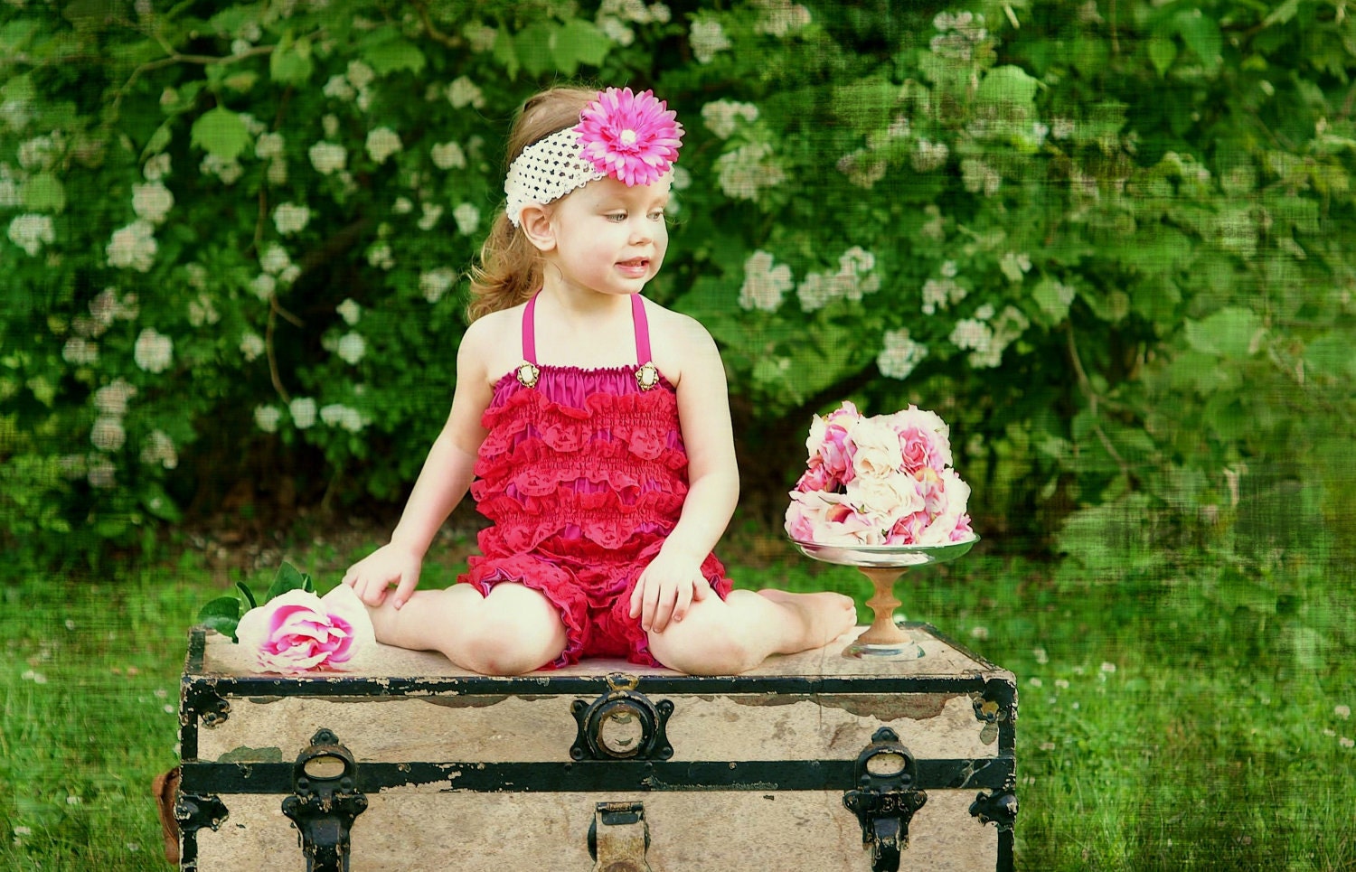 Whimsy Couture Sewing Pattern Tutorial PDF ebook -- Lacy Petti Rompers -- Instant