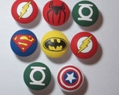 Hand Painted Super Hero drawer pulls pull dresser knob avengers green lantern flash batman superman spiderman hulk