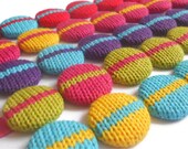Custom Small Knitted Cotton Necklace Stripe(Free UK Shipping)