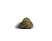 Small Purse with Keychain Knit in Sand Brown Cotton Yarn