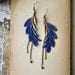 lace earrings - ELSA- cobalt and metallic ombre