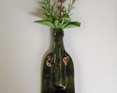 Recycled Wine Bottle Hanging Vase