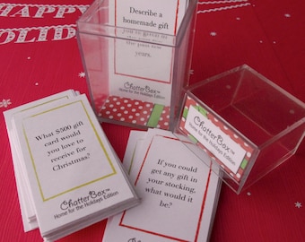 INSTANT DOWNLOAD - ChatterBox Conversation Game 'Home for the Holidays' Edition