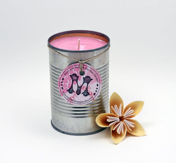Choose Your Scent Soy Wax Candle in a Reused Can