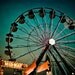 surreal carnival photography . ferris wheel art . nursery decor . kids room art . indigo blue wall art . amusement park print . Midway
