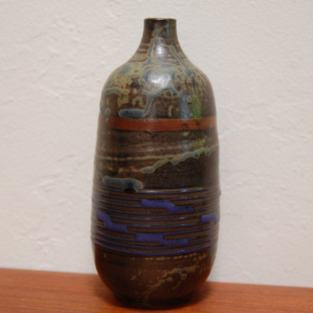 Vintage Vase Mid Century Japanese Pottery