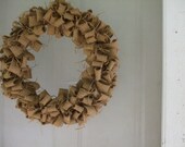 Burlap Ribbon Wreath 12 inch