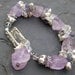 Cape amethyst bracelet sterling silver keishi pearl bracelet chalcedony labradorite mermaid bride garden fairy gemstone jewelry --Sprite--