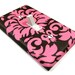Chocolate Brown and Pink Damask Nursery Decor Light Switch Cover Cottage Chic Shabby Chic Home Decor Outlet Rocker Switch Plate