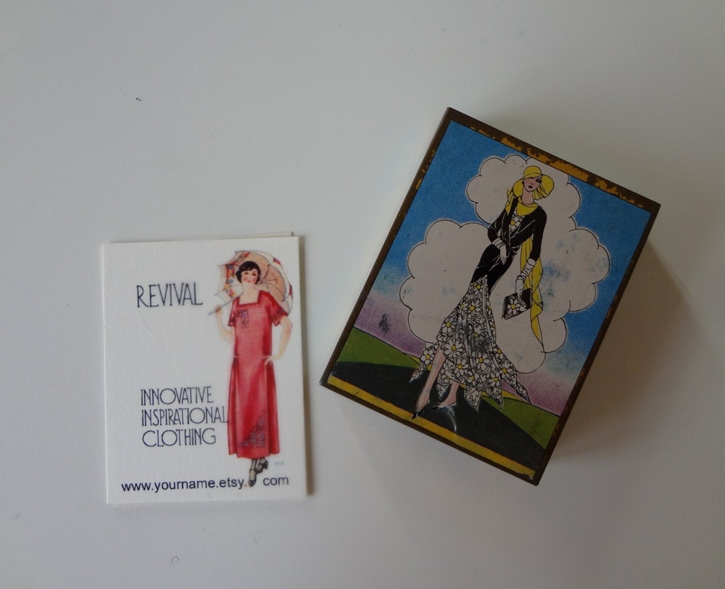 Vintage La Mode Art Deco Tin Box Design Niggli Lackerli Huus Base Switzerland - SweetScarlett