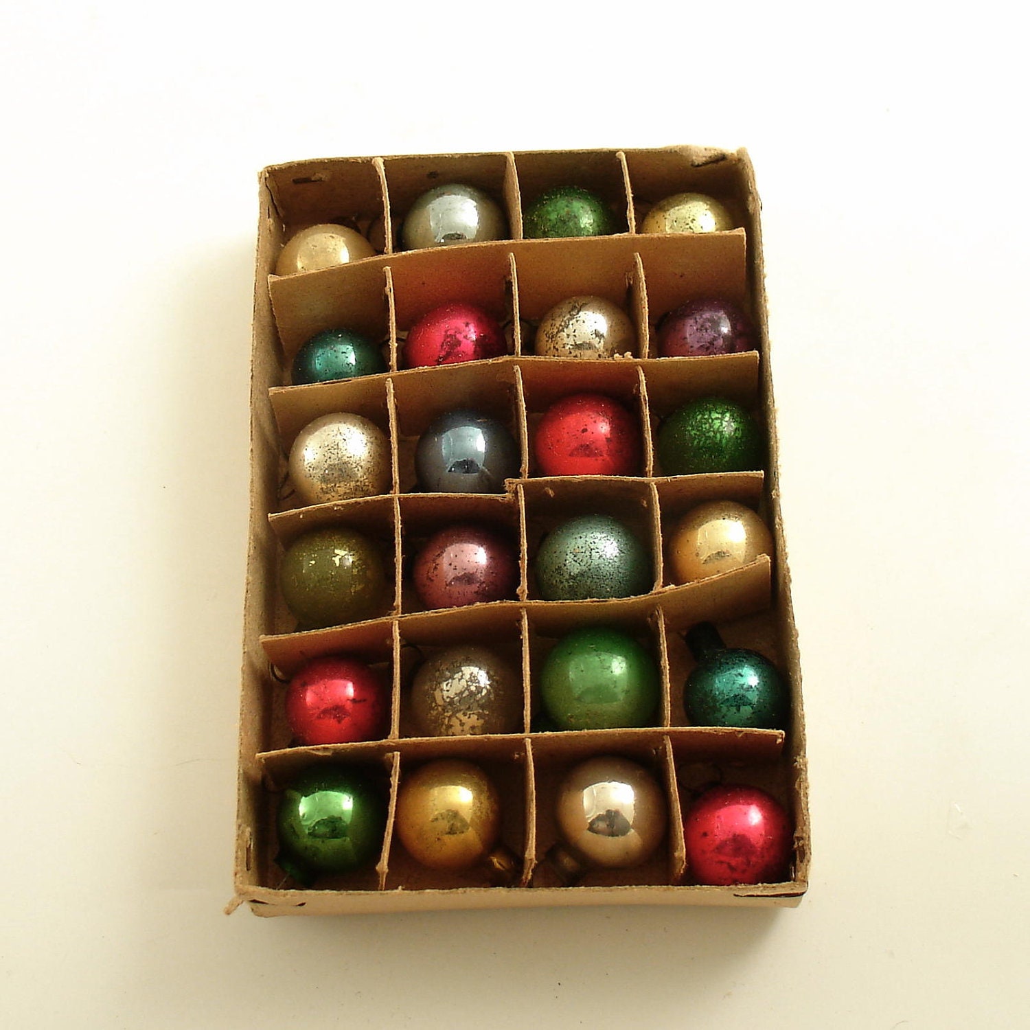 Vintage Glass Christmas Ornaments Feather Tree Occupied Japan