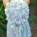 Deposit on lavender cascading jeweled brooch bouquet -- made to order wedding brooch bouquet
