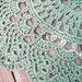 Sage Green Patio Porch Cord Crochet Rug in 35" Round Pineapple Pattern