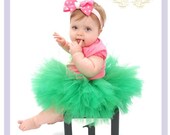Kelly Green Tutu Dress Baby Tulle Dress Green Tutu Newborn 3 6 Months