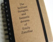 Journal Notebook Graduation Personalized Brilliant Custom Name Handmade by Zany